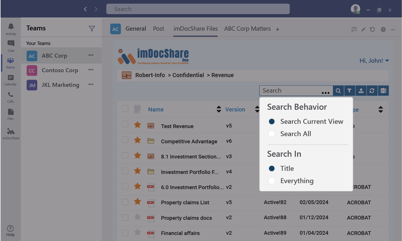 imDocShare-Search-Behaviour